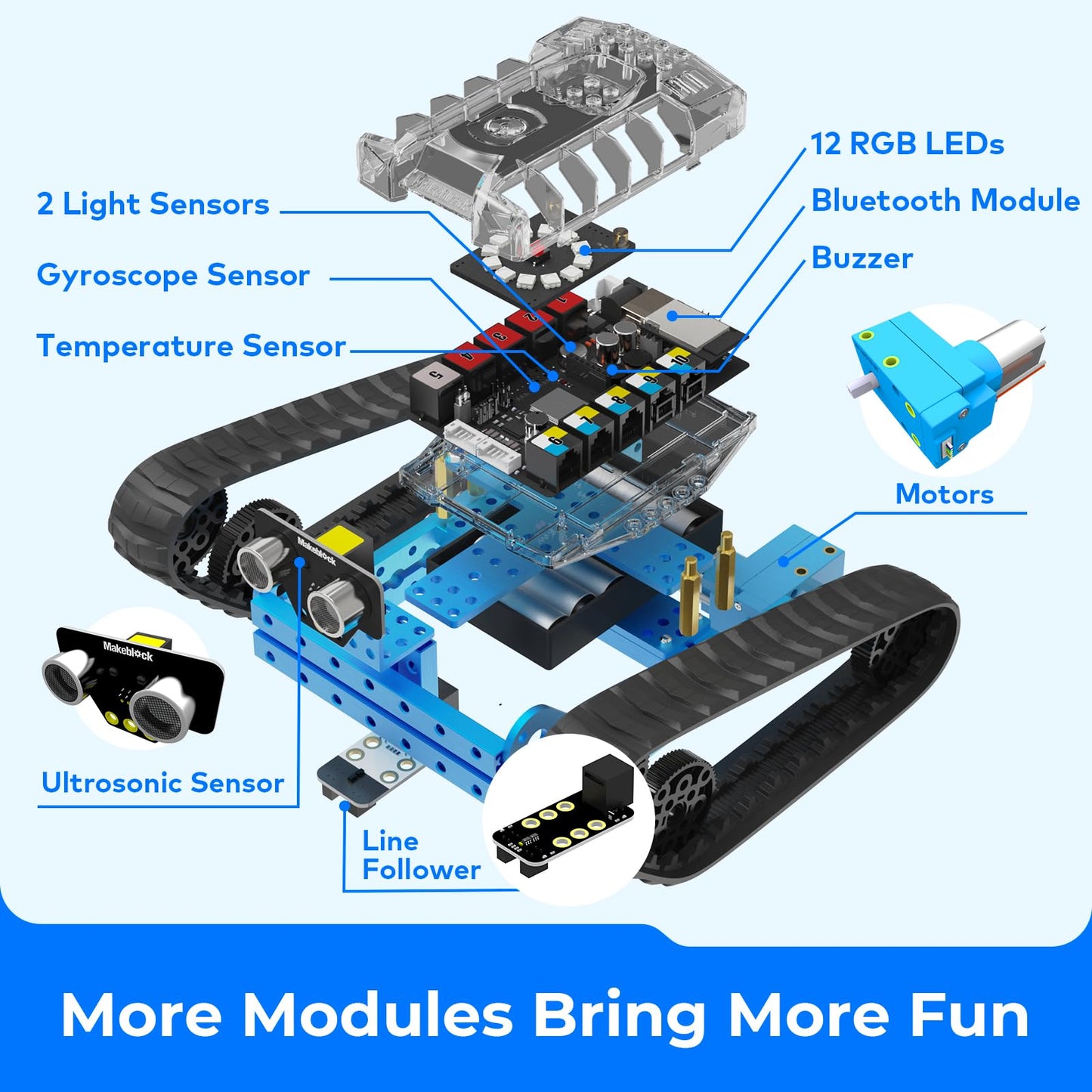 Makeblock mBot Ranger is a programmable 3-in-1 robot kit for kids aged 8 and up. This app-controlled robot toy can be programmed with Scratch/Arduino.