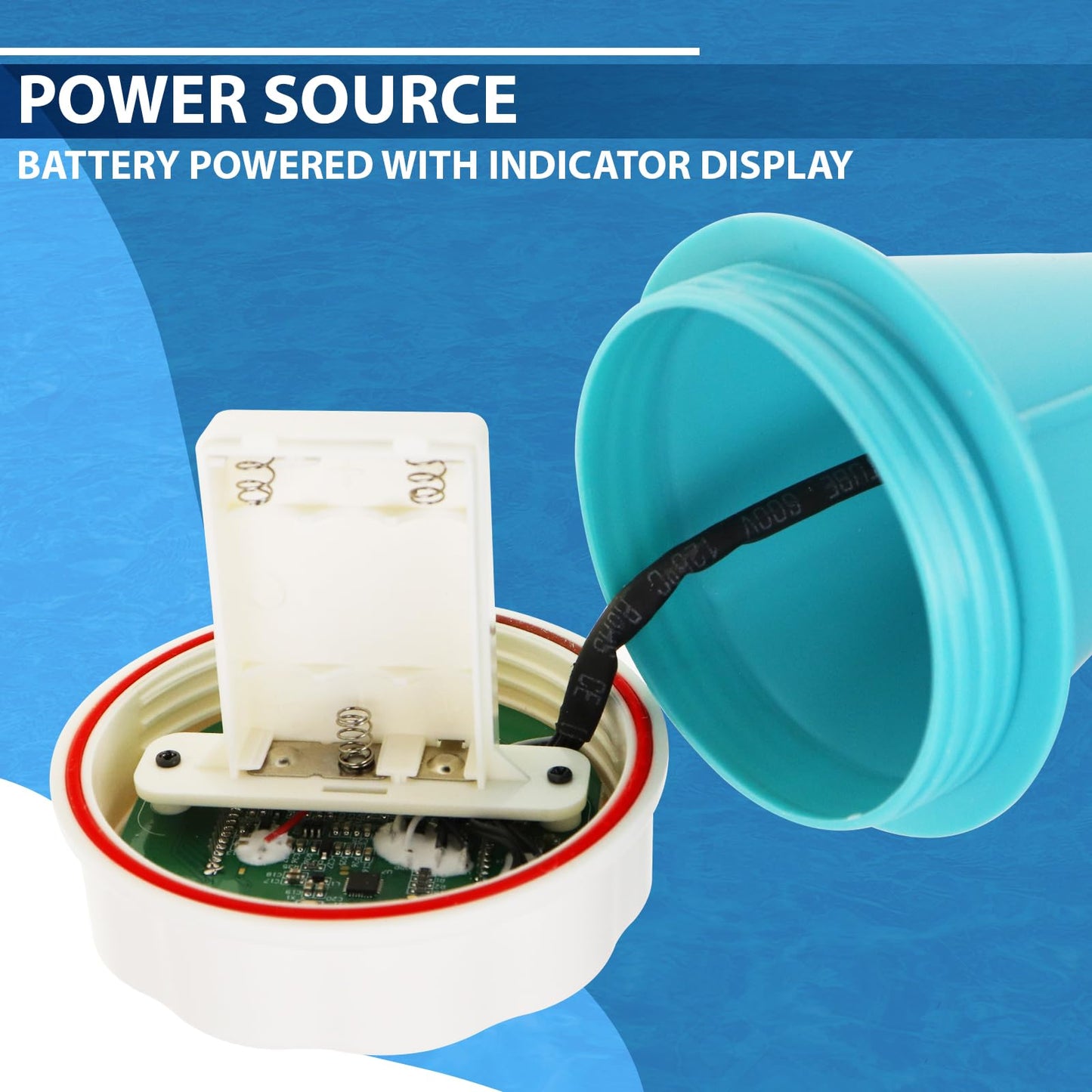 6-in-1 Water Tester with Bluetooth & Data Storage Swimming Pool Water Quality Meter for Chlorine, pH, EC (Conductivity), ORP, Salinity & Temperature, including Smart App for Pool, Hydroponics & Aquariums.