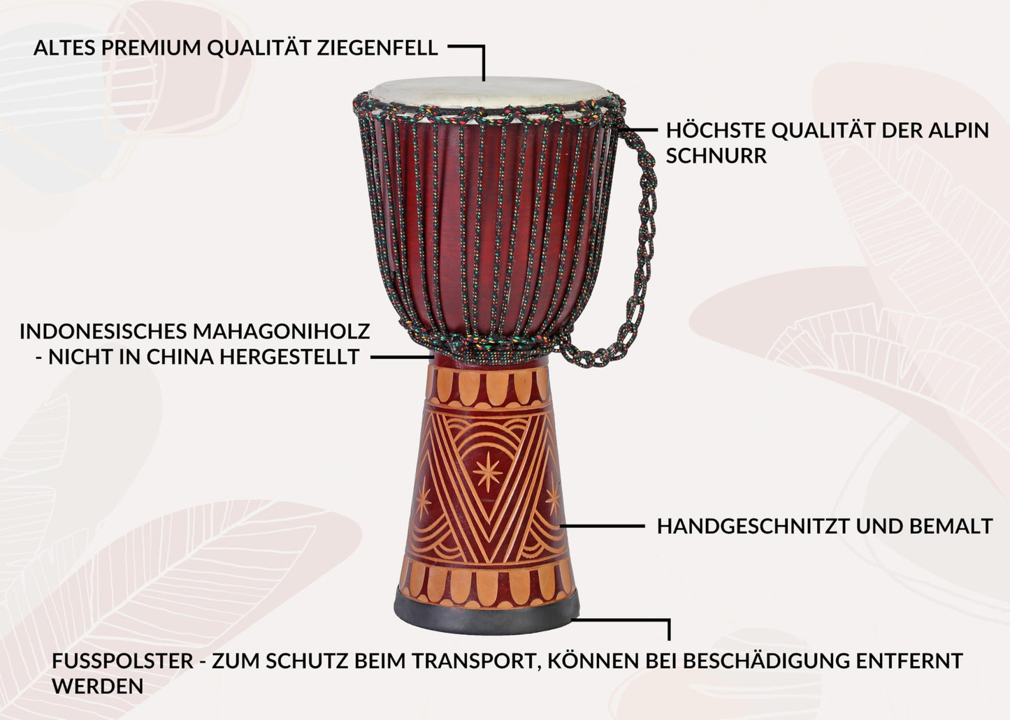 60cm professional Djembe drum Bongo Drum Darbuka style Super sound Africa Style
