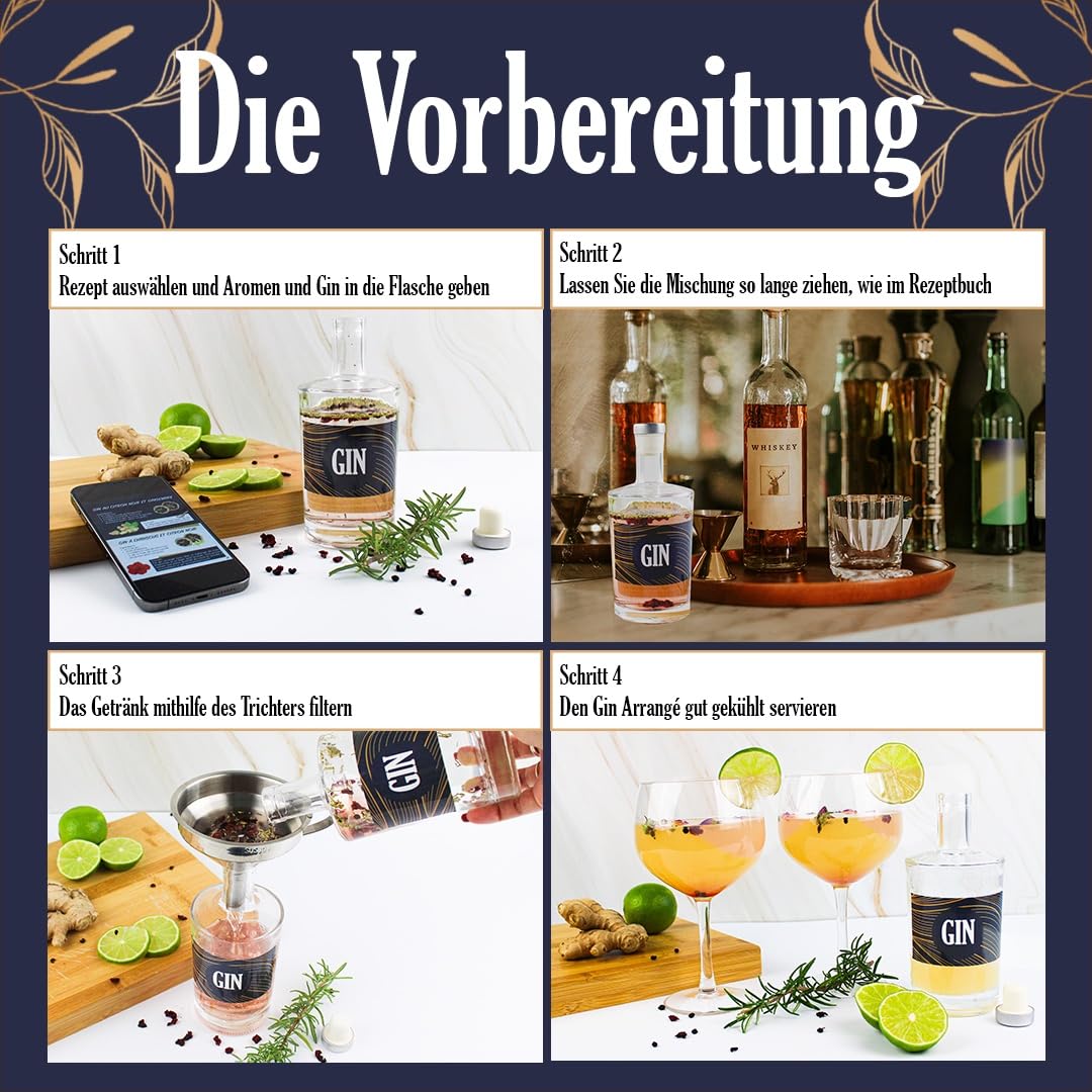 L&G® Gin set - spice and accessory set for personalized creations, ideal unique gift for Christmas, birthday or Valentine's Day, unparalleled DIY tasting experience.