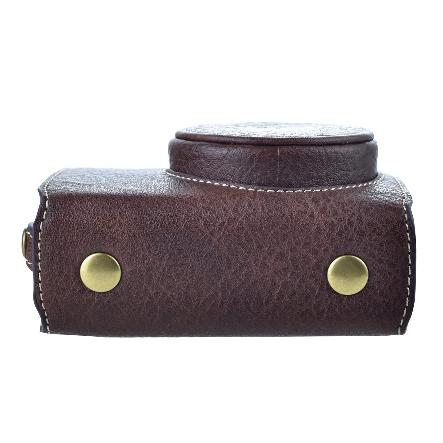 kinokoo Protective Case for GR 3/GR III/GR III X PU Leather Camera Bag for GR III/GR III X Case with Shoulder Strap - Coffee