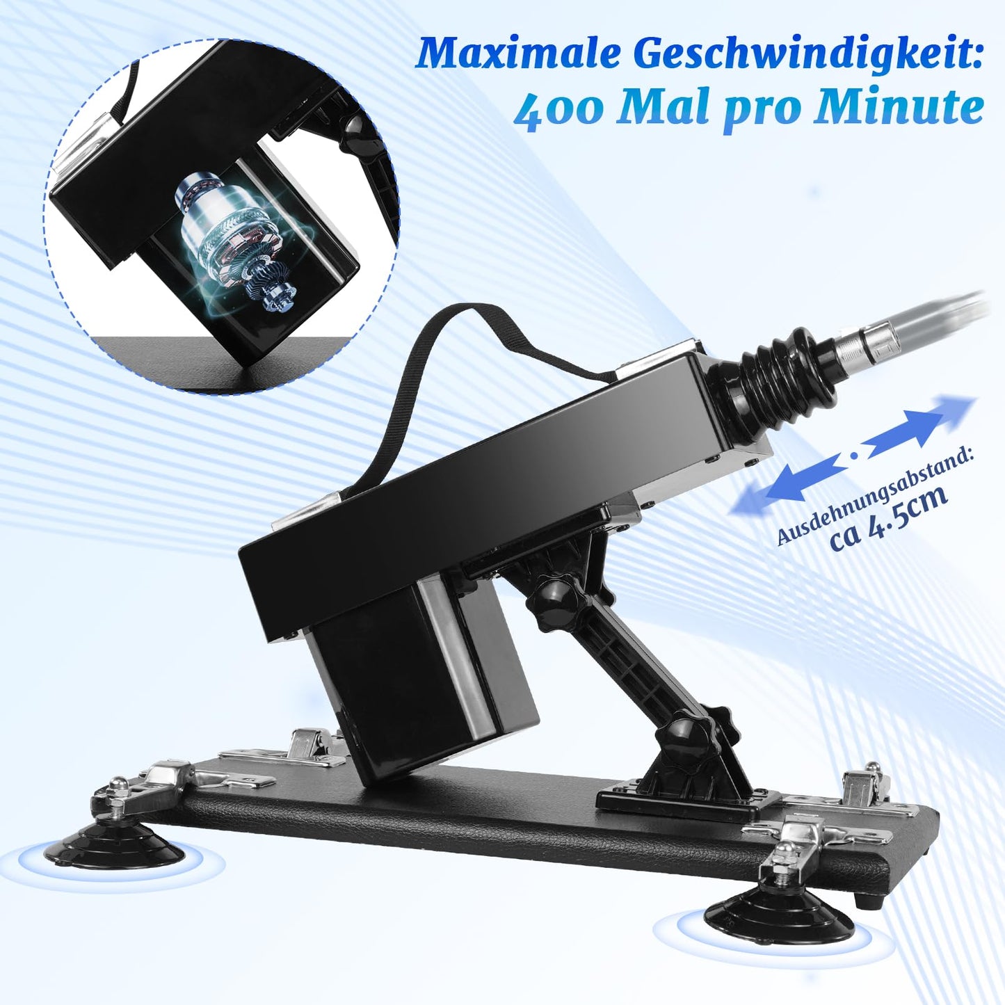 QUIWOO Sex Machine, Automatic Thrusting Love Machine for Women and Men, Sex Toy with Multi-Angle Adjustable Fucking Machine with 6 3xlr Interface Attachments, Glass Dildo.