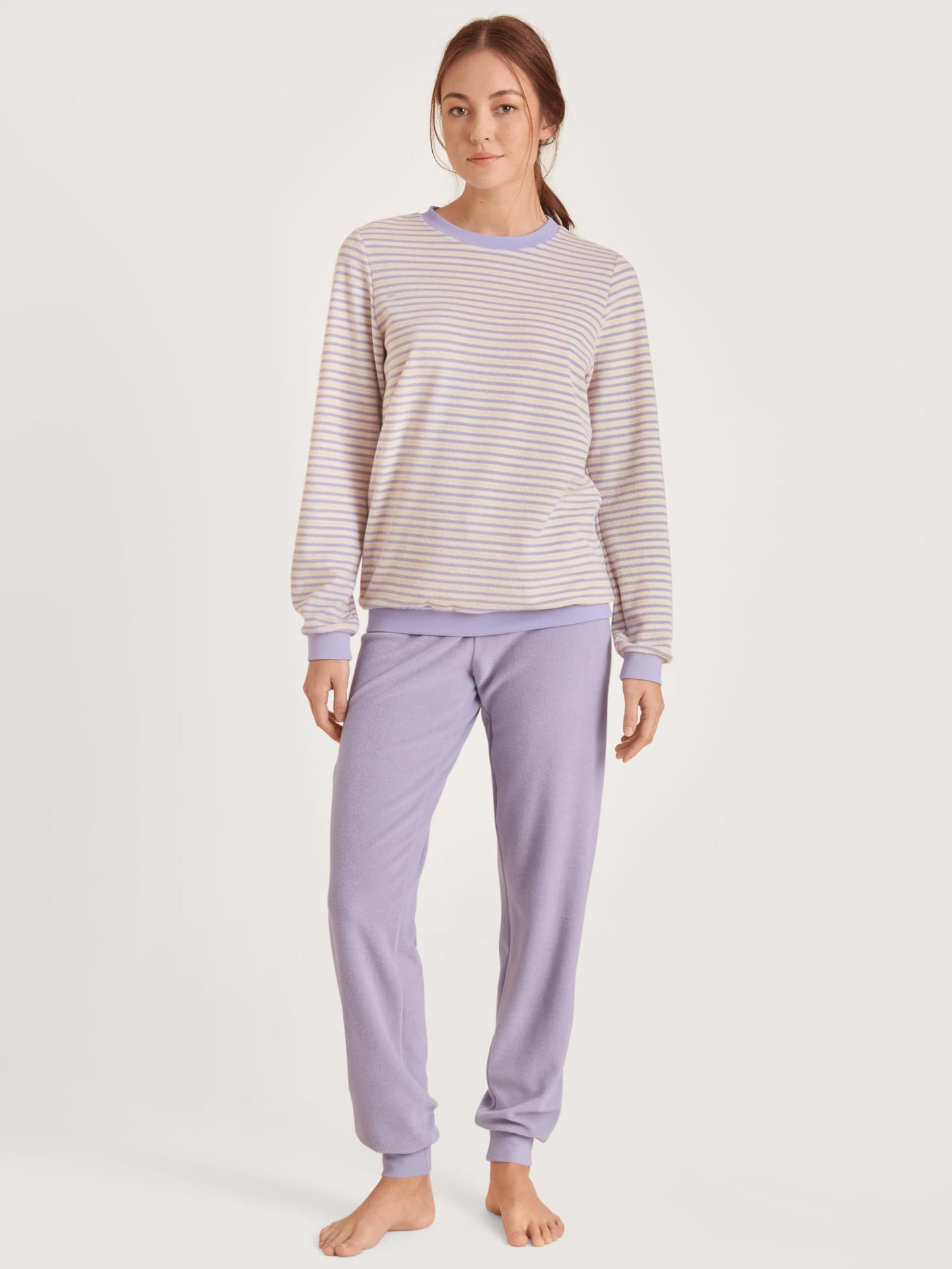 CALIDA Nightwear Xtra Cuff Pyjama Women, terry quality made of cotton blend.
