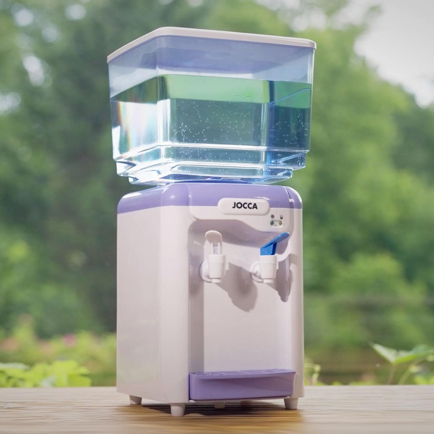 Jocca water dispenser with 7 liter tank, cooling system 10-15°C, BPA-free, White-Purple.