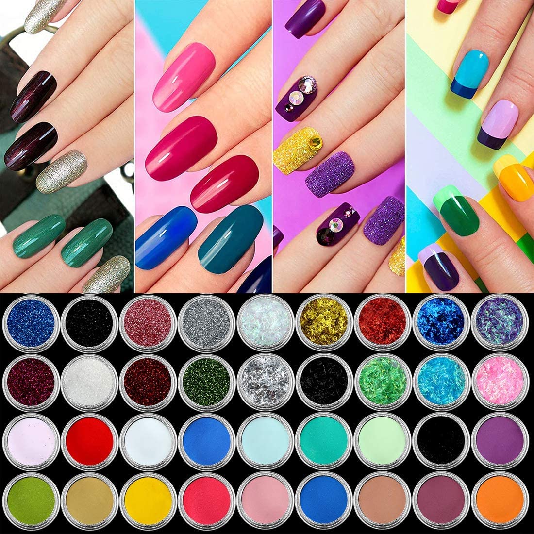Acrylic Nail Kit with acrylic powder liquid and basic acrylic nail art tools nail DIY decoration acrylic nails starter kit gift box set