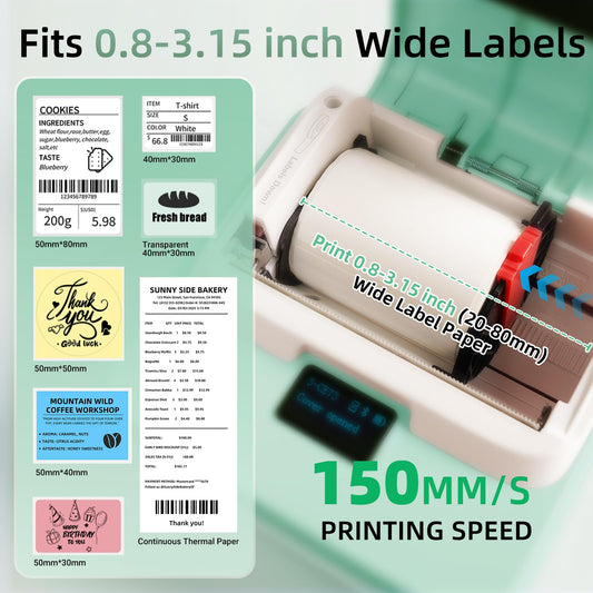 ORGSTA T003 label printer with self-adhesive labeler Bluetooth & USB 2200 mAh labeling machines 50 mm/s labeling device Label Printer Sticker Maker