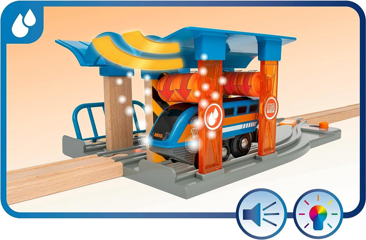 BRIO World 33977 Smart Tech Sound Deluxe Set - Interactive train with recording function in extensive complete set with storage boxes - Recommended from 3 years
