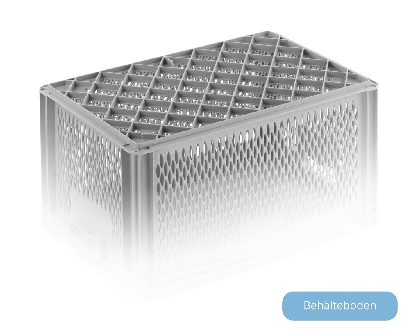 THE BOX FACTORY Euro container 600x400x320mm | Storage box | Plastic crates | Storage containers with handles | Sturdy stacking box | Euro box | Reusable container