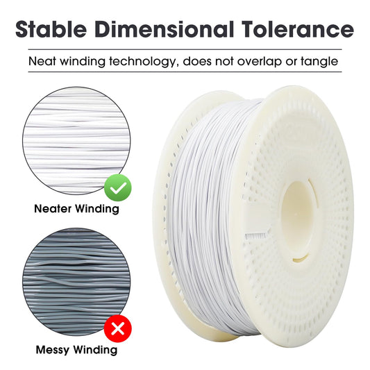 eSUN PLA+ Refill Filament and Spool Kit, Refill Spoolless PLA Plus 1.75mm and Removable Filament eSpool+, 1KG (2.2 LBS) for 3D printers, cool white