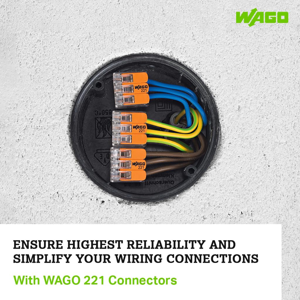 Wago connectors of the 221-413 series lever connectors terminal blocks connection clamps clamp plug-in terminals