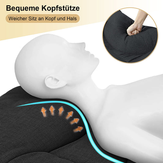 ATORPOK SHOP Camping bed foldable, extra wide foldable cot for outdoor garden indoor (black)