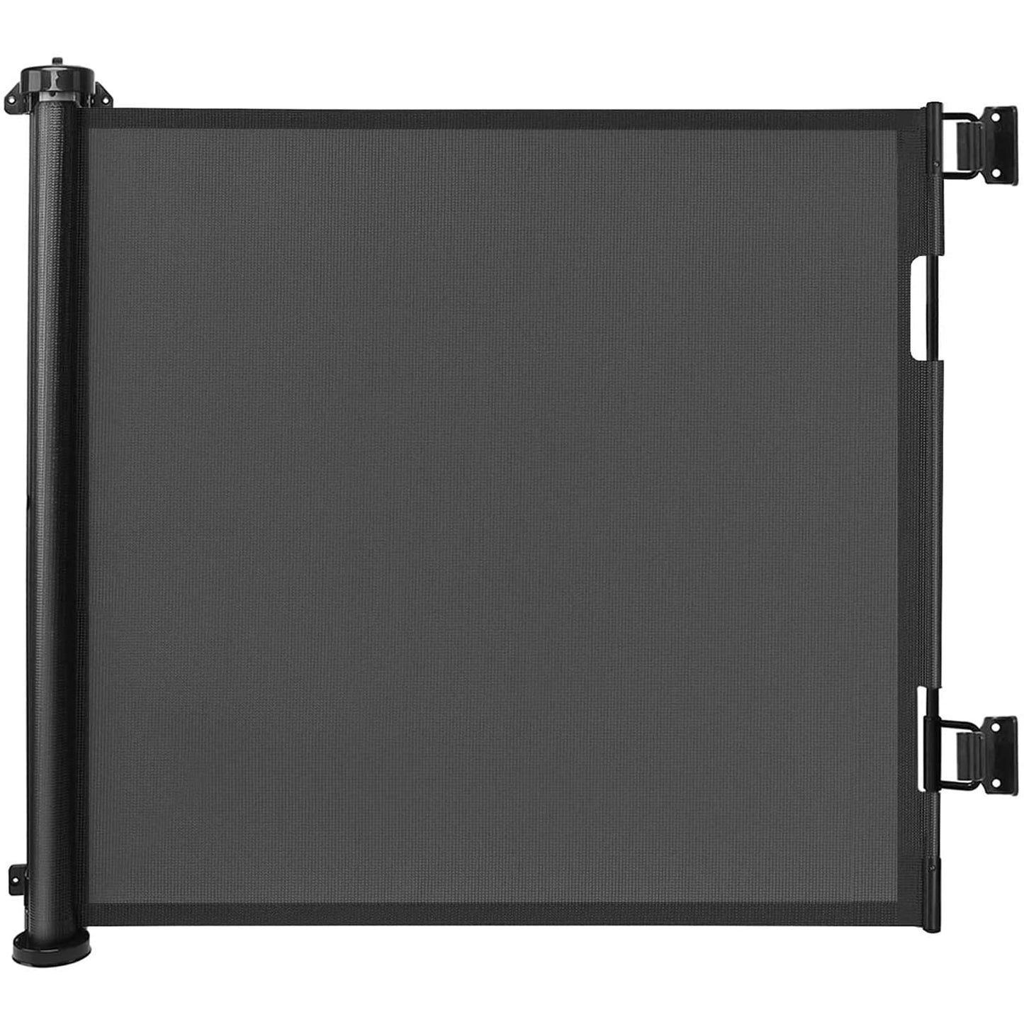 Stair gate Door gate Retractable 0-150 cm,Baby safety gate Stair guard for children,Cats and dogs,Suitable for indoor outdoor use (Black-150CM)