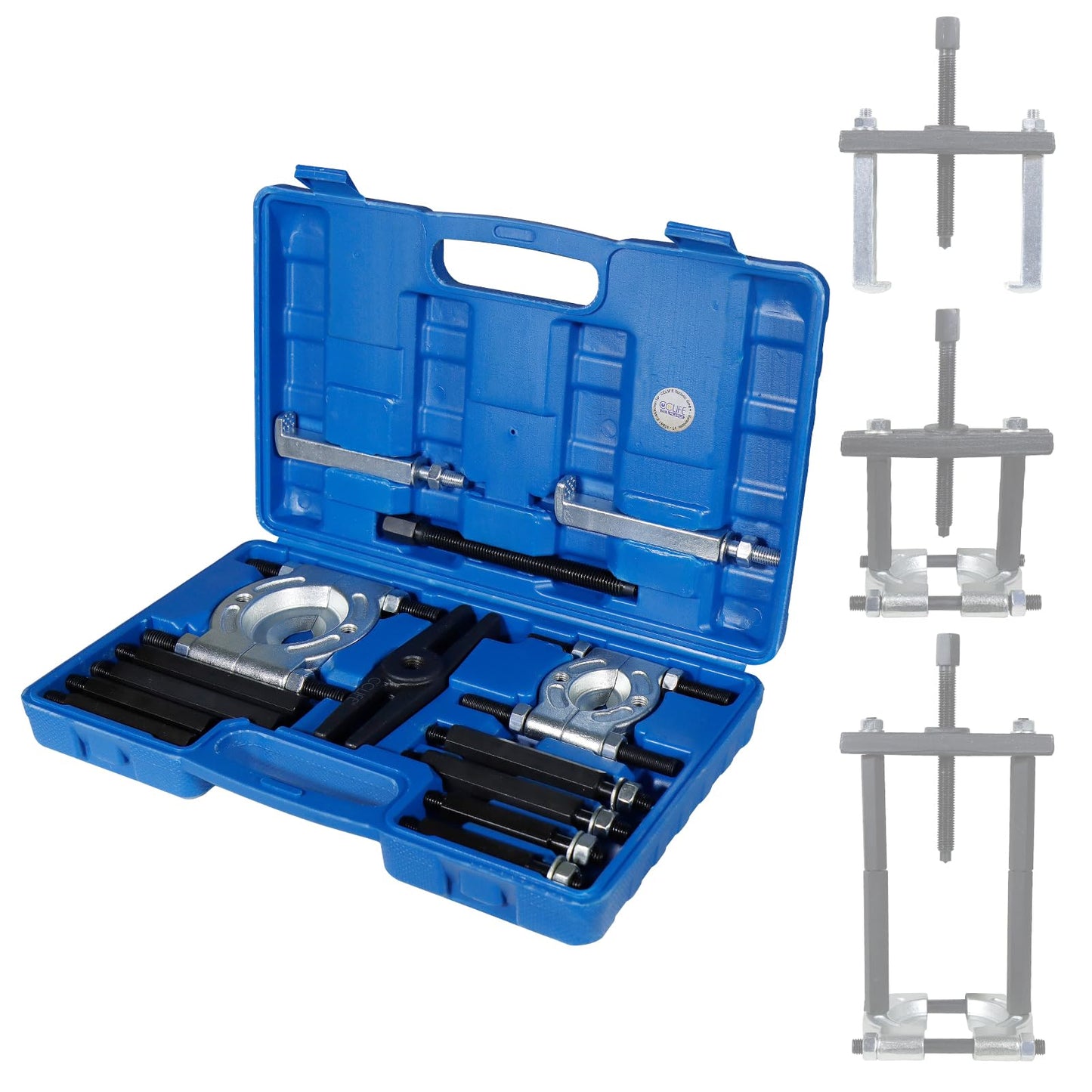 CCLIFE 14-piece bearing puller set, separator for ball bearings, flywheel puller, separation device 30-70mm