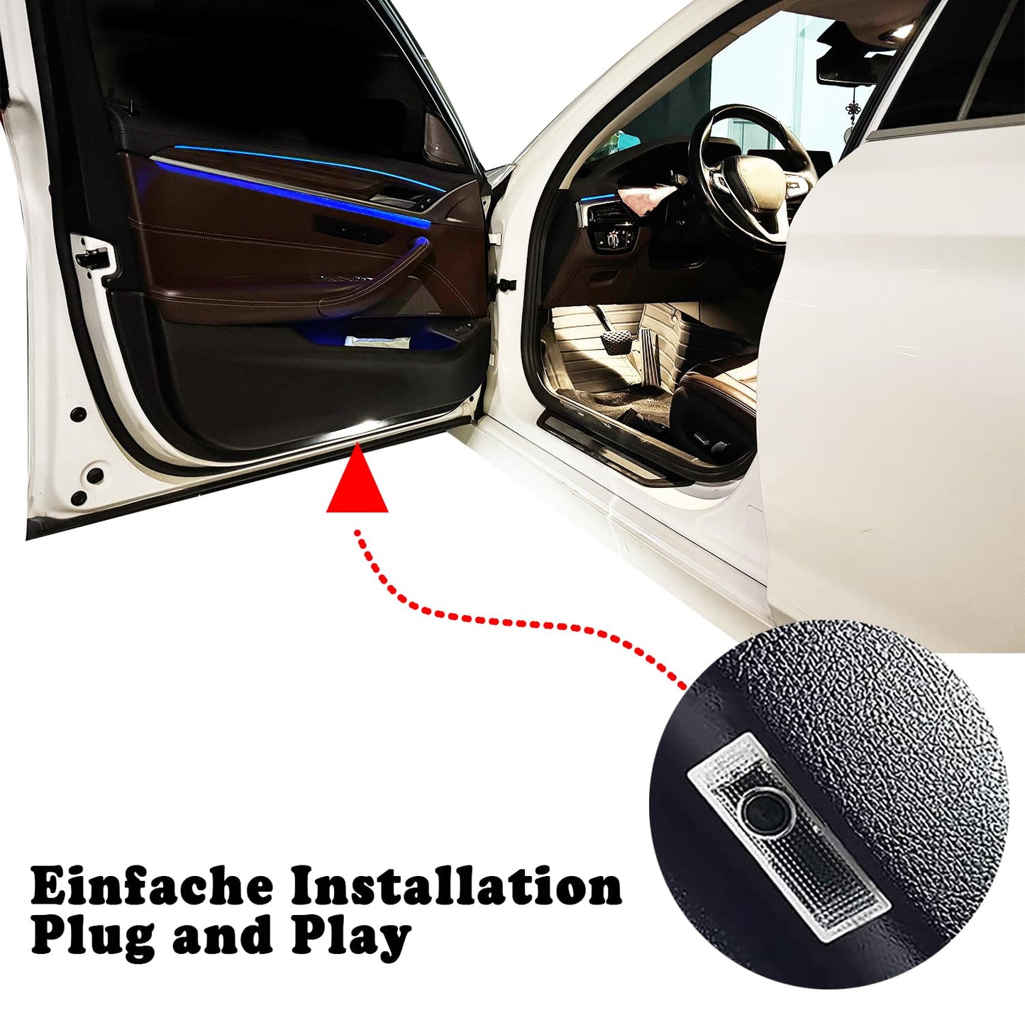 Krewua 4 Piece Four Pack Car Door Lights Car Entry Lighting Accessories for 1 2 3 4 5 6 7 Series Car Door Logo Projector Lights for X1 X2 X3 X4 X5 X6 X7, Light Very nice gift
