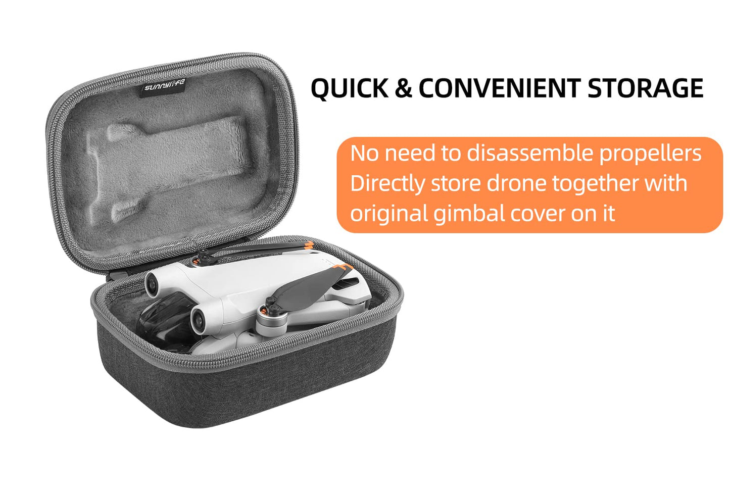 Fututech storage bag for DJI Mini 3, Mini 3 Pro, and RC Pro case, protective cover, carrying case for drone, remote control, scratch-resistant, durable, drone accessories (Drone/RC Pro)