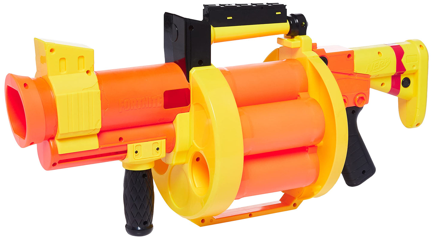 Nerf Fortnite GL Rocket Blaster - Drum, Pump-Action - includes 6 Nerf rockets - for kids, teens, adults.