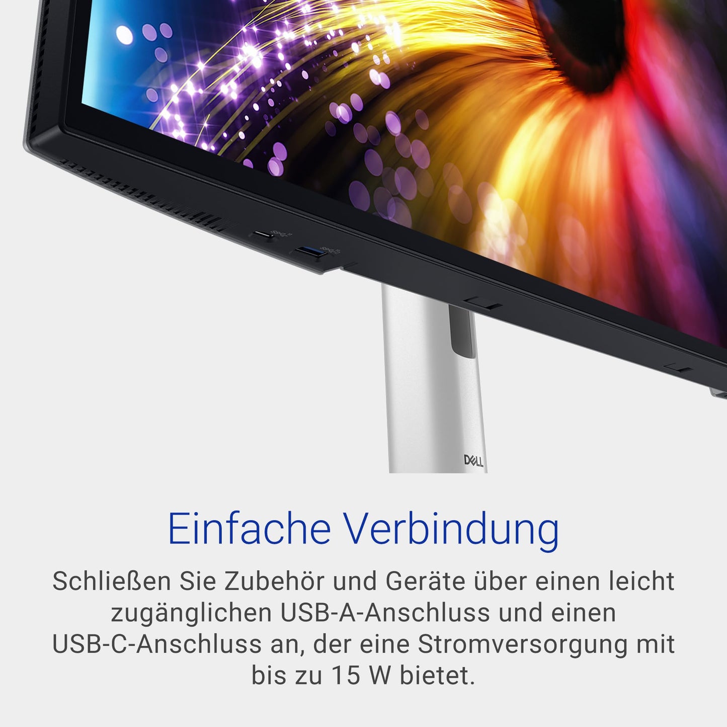 Dell U2724D UltraSharp 27-inch QHD (2560x1440) Monitor, 120Hz, IPS Black, 5ms, 98% DCI-P3, 2X USB-C, 2X DisplayPort, HDMI, 3X USB, 3-year warranty, Silver