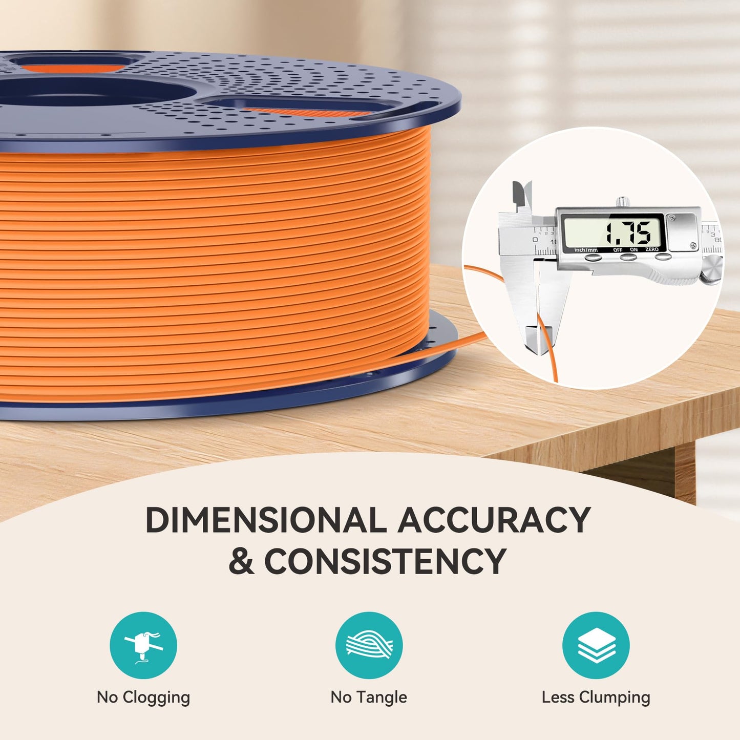 SUNLU Matte PLA Filament 1.75mm, 3D printer filament with matte surface, neatly wound filament, easy to use, 2kg PLA filament for FDM 3D printers, Black+Grey