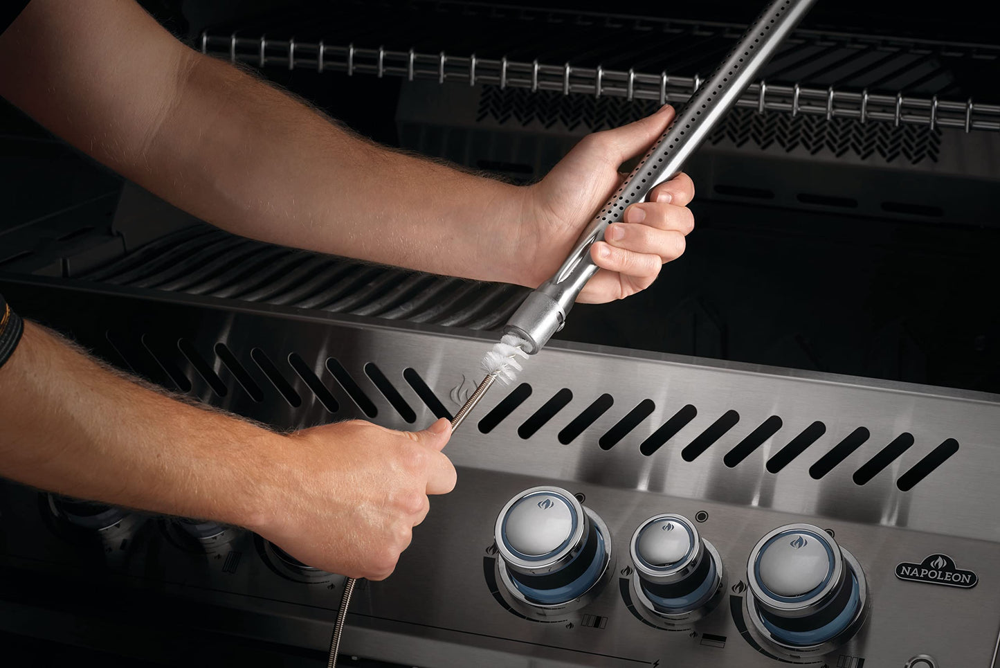 Napoleon 62045 gas cleaning set grill tool set stainless steel, black