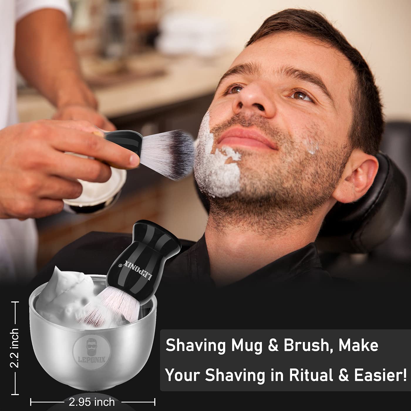 Wet Shaving Set for Men includes Safety Razor, Shaving Brush, Shaving Cream, After Shave Balm, Pre Shave, Shaving Bowl, Shaving Apron, Razor Handle Gift Set Men.