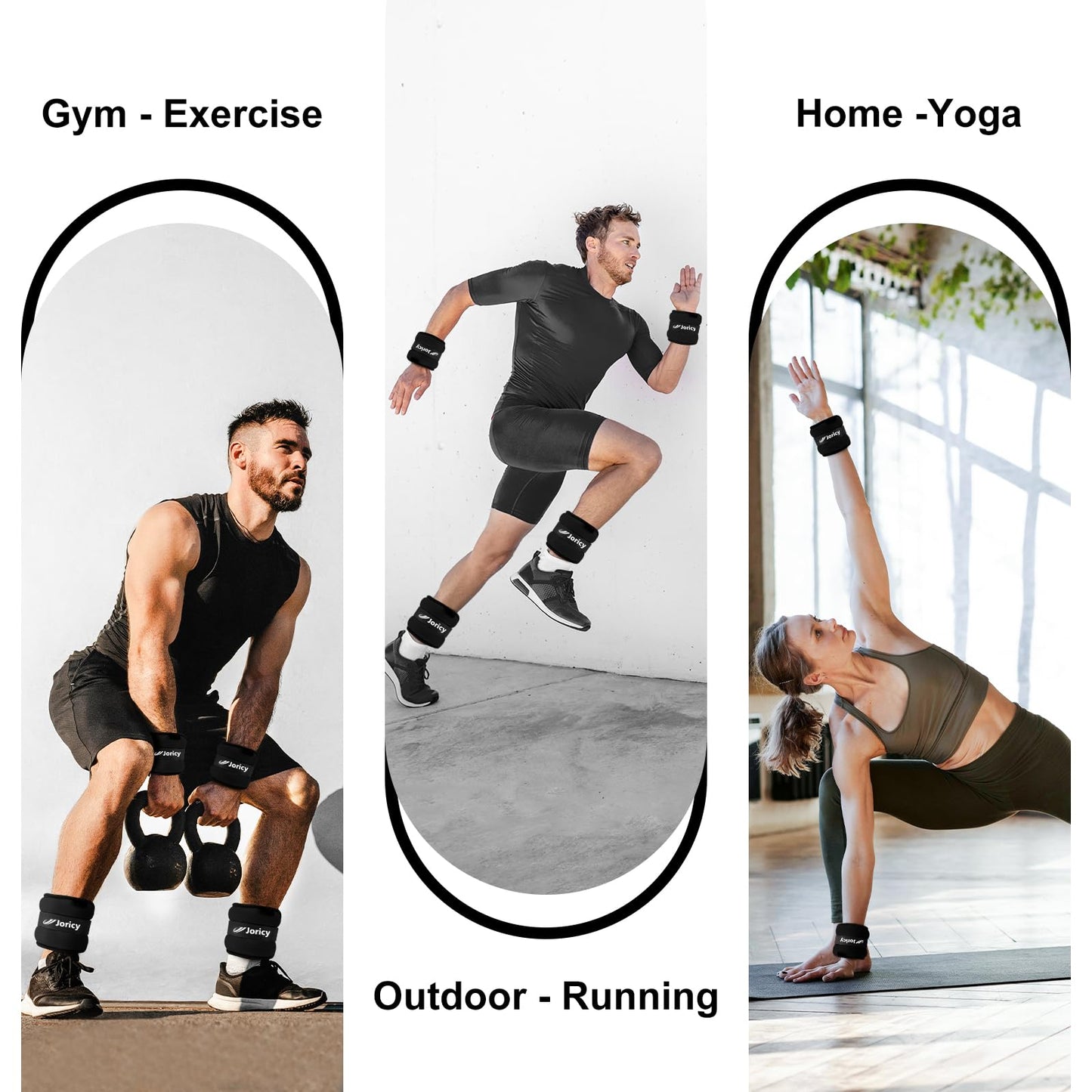 Ankle weights, weight cuffs for men and women 2 kg 1 pair foot weights weights for legs and arms, weight set on ankle wrist foot weights hand weights