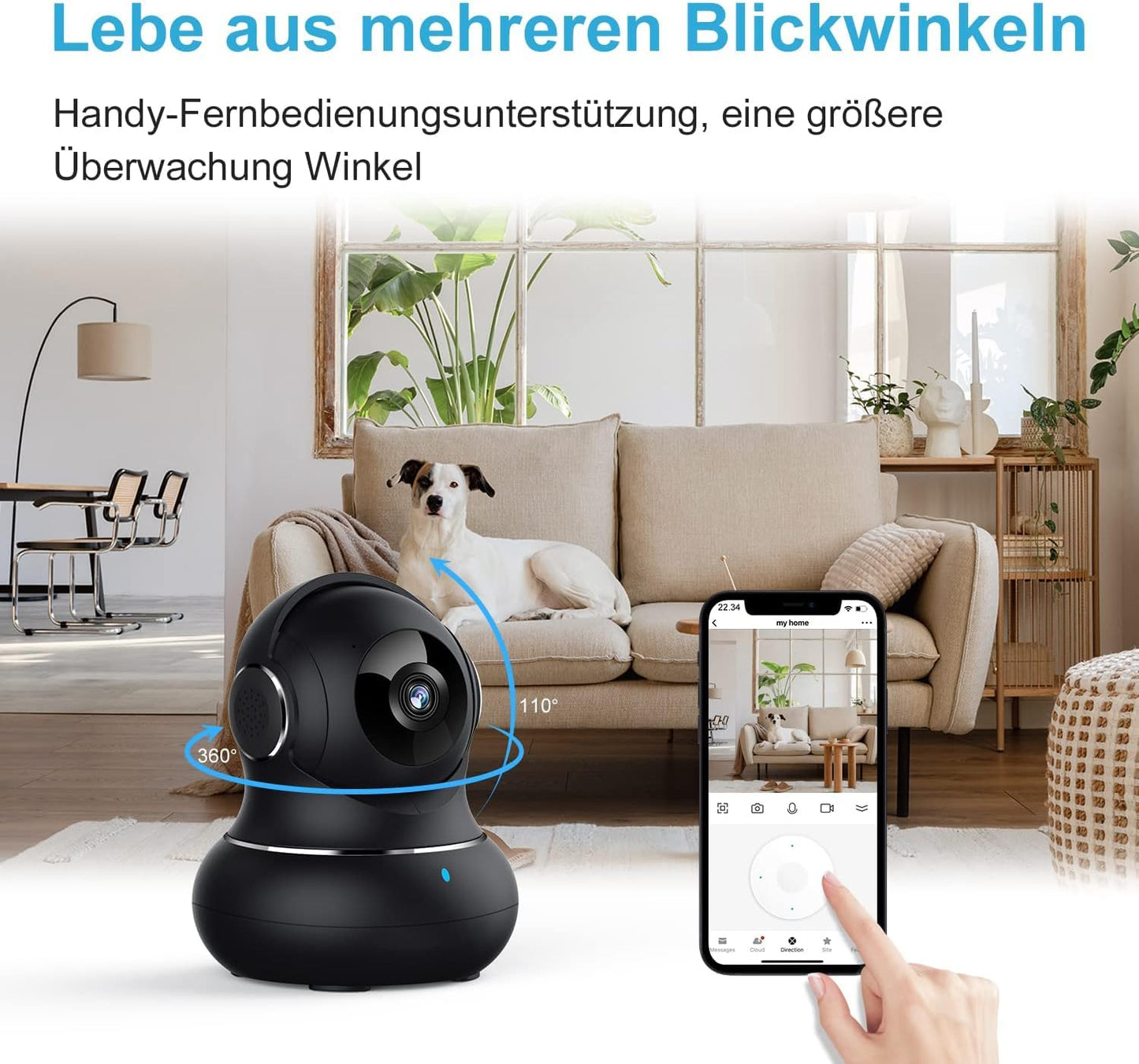 litokam Little elf Surveillance Camera 2 Pack, 2K Baby Monitor with Camera with motion detection, night vision, 2-way audio, WiFi Camera Surveillance Indoor for dogs, pet camera with app, Alexa