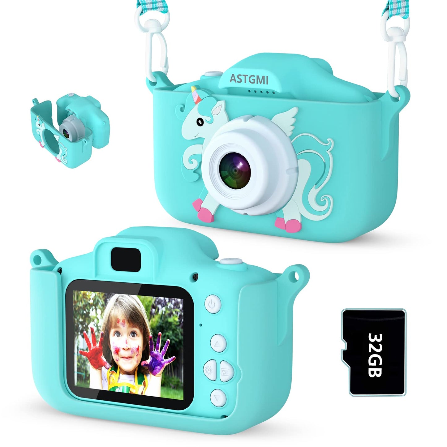 Children's camera, 2.0" display digital camera, for 3 4 5 6 7 8 9 10 11 12 year old boys and girls. 1080P HD anti-drop camera for birthday and Christmas gifts.