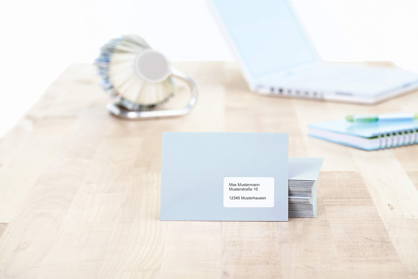 Address labels, 25 sheets, 63.5 x 38.1 mm, 21 labels per A4 sheet, 525 stickers, self-adhesive, printable, matte, blank paper address labels, white (pack of 2)
