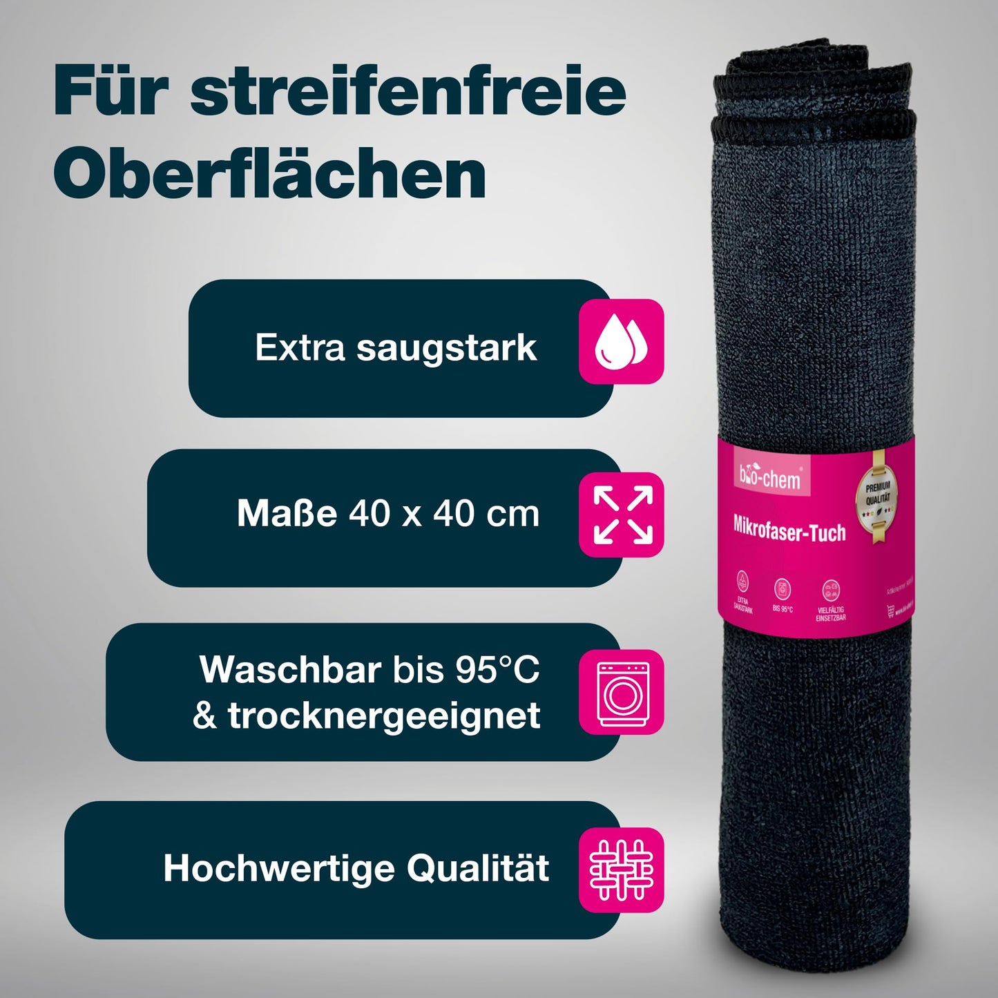 Bio-chem Chain Cleaner Bike Liquid - Drive Degreaser - 2x1000 ml including microfiber cloth - gentle cleaning of the bike chain, cassette, and brake pads.