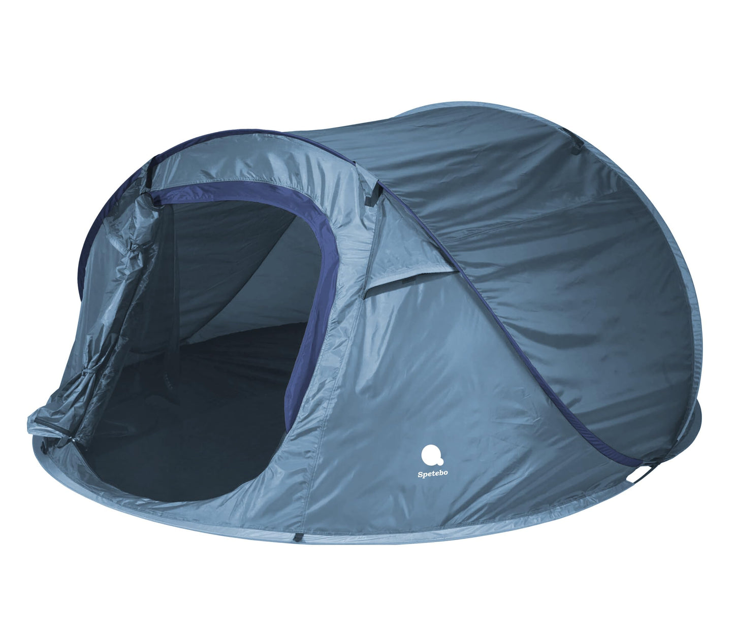 XXL Pop Up tent blue 240 x 210 cm - 3 people - Instant tent for trekking and camping - Automatic instant tent one-handed tent trekking camping tent including pegs + guy lines waterproof.