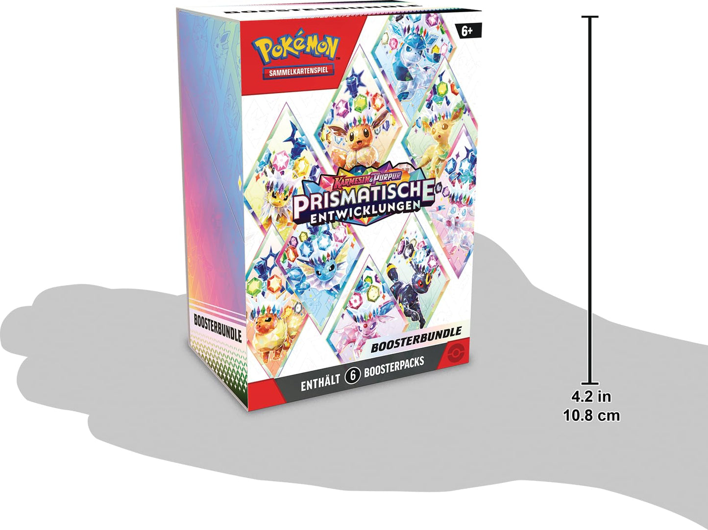 Pokémon Trading Card Game: Booster Bundle Crimson & Purple - Prismatic Evolutions (6 Booster Packs)
