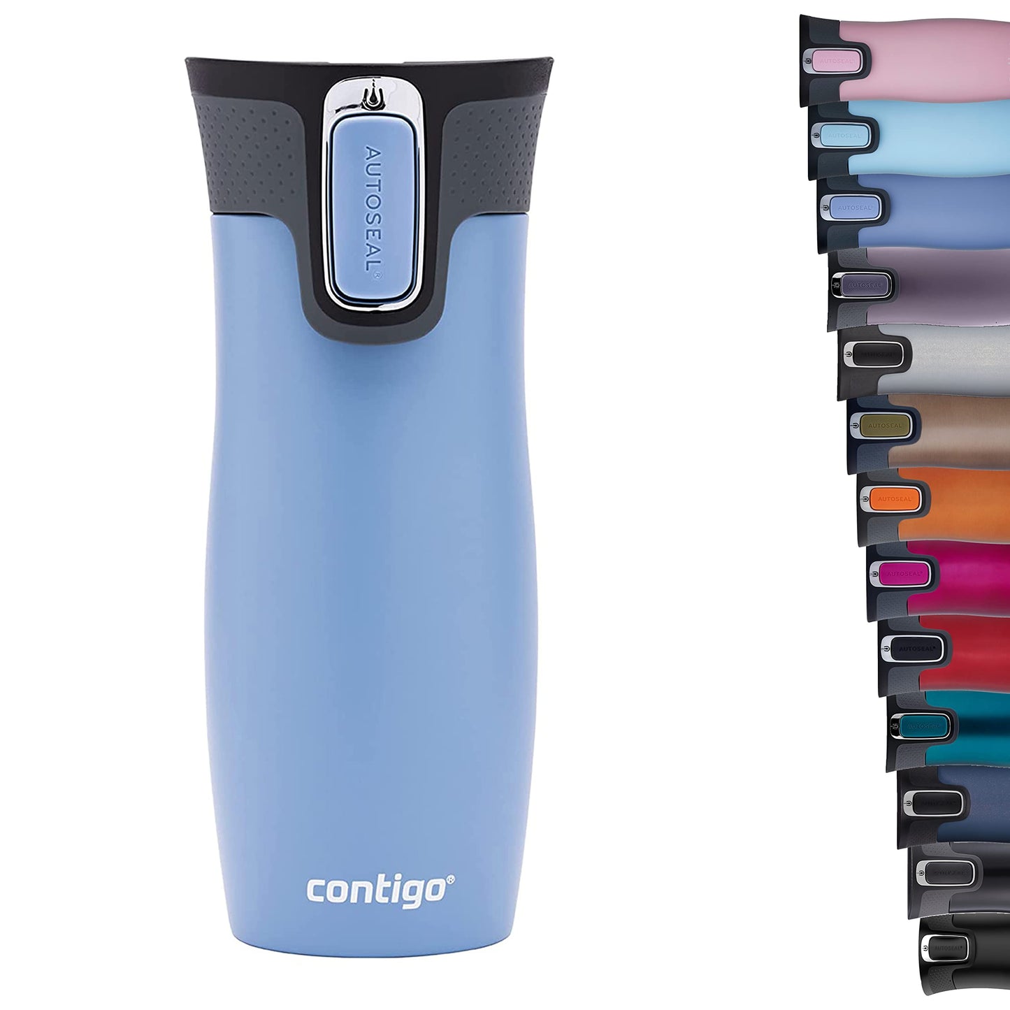 Contigo Unisex-Adult West Loop Autoseal Thermal Mug, Stainless Steel Insulated Mug, Coffee Mug To Go, BPA free, leak-proof travel mug with Easy-Clean Lid, keeps warm for up to 5h, 470 ml, Earl Grey