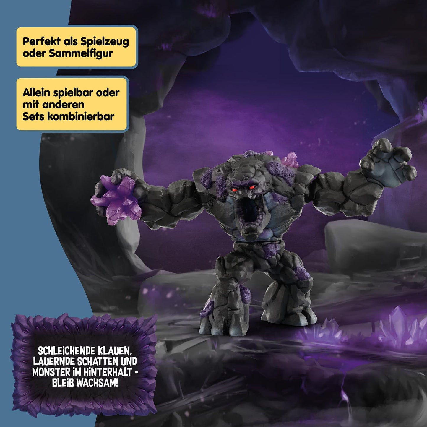 SCHLEICH ELDRADOR Creatures | Shadowstone Monster 70158 | ELDRADOR Monster figure with movable jaw and arms | great gift for boys and girls | ages 7+ | 23 x 8 x 12 cm