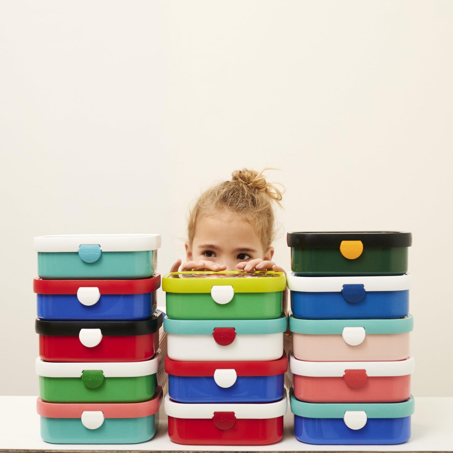 Mepal - Lunchbox Kids Campus Little Dutch - Bento Box Kids - Lunchbox Kids with compartments & fork - Meal Prep Box with clip closure - BPA-free & dishwasher safe - 750 ml - Sailors Bay