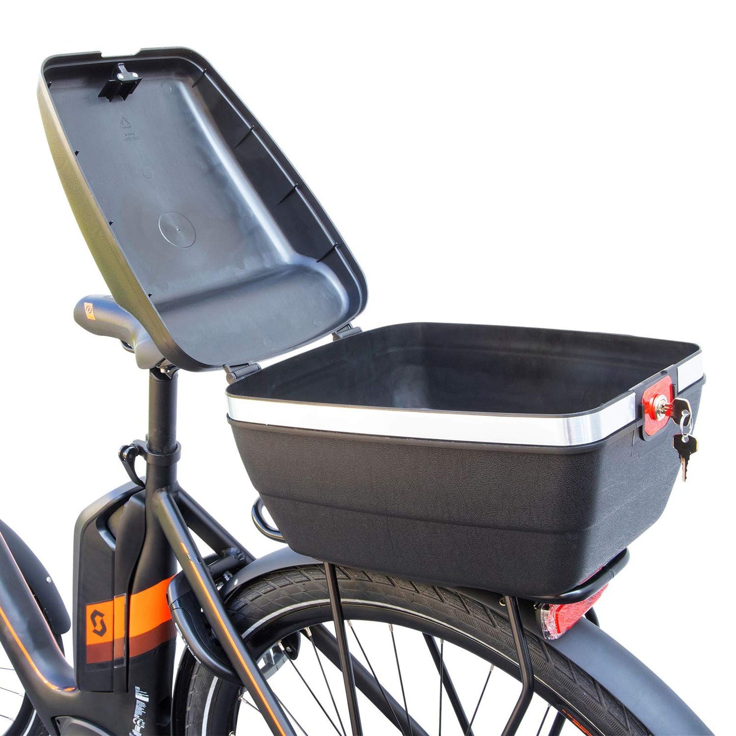 Westmark bicycle case for all luggage carriers, incl. fastening materials, theft-proof mounting, 14 liters, Touring Safe, 5430GE6S.