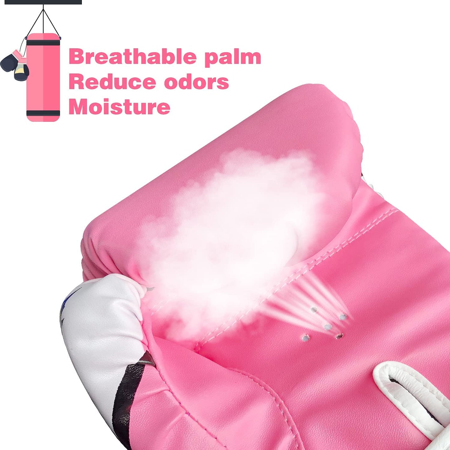CKE Kids Boxing Gloves for Children 5-12 Years Boys Girls, Kids Boxing Gloves Training Gloves Boxing Gloves for Kids Punching Bag Kickboxing for Muay Thai Boxing Gloves (Pink)
