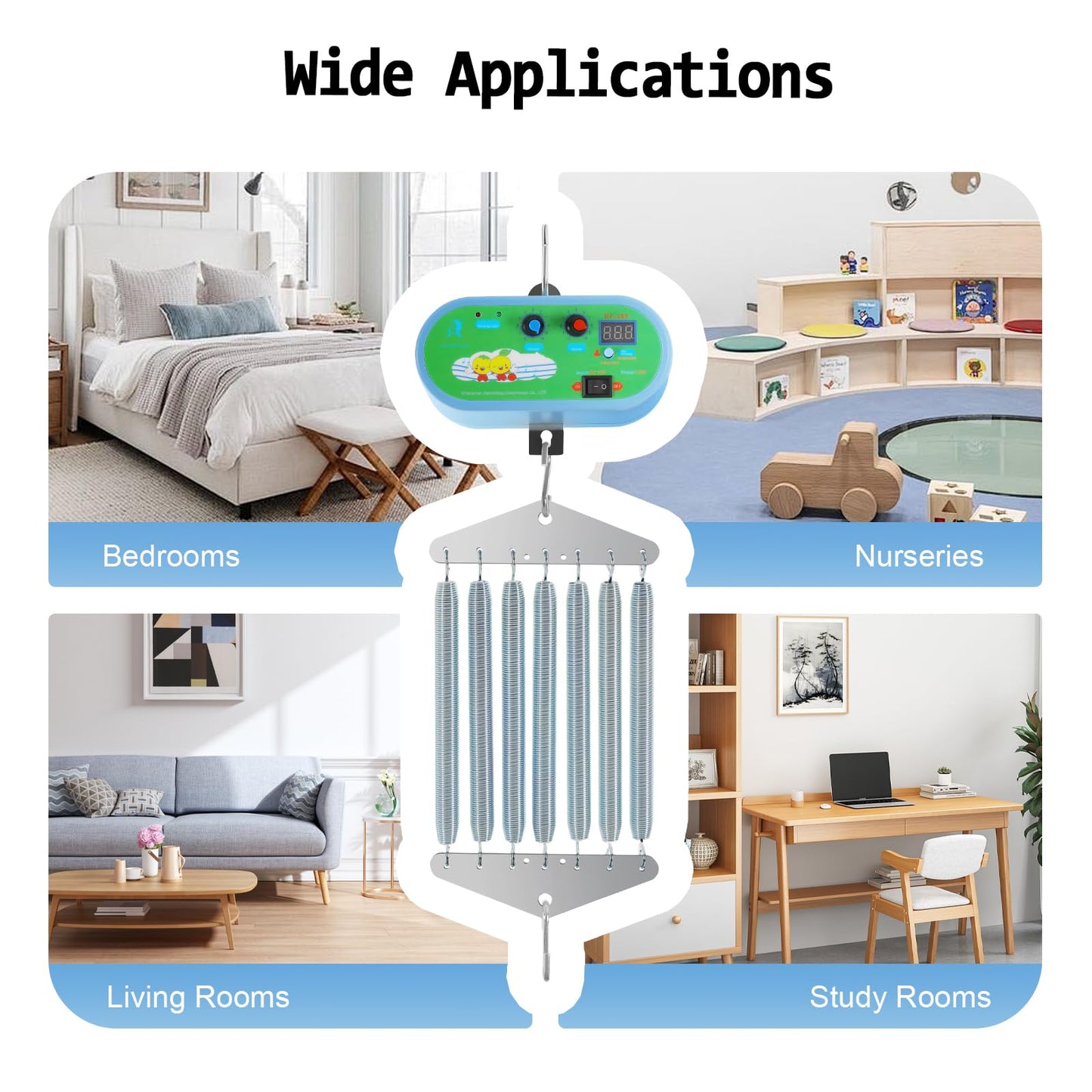 TESUGN Hanging electric cradle controller, noiseless adjustable electric baby swing baby rocker controller with 7 pieces spring up to 21 kg for the baby spring cradle and baby hammock