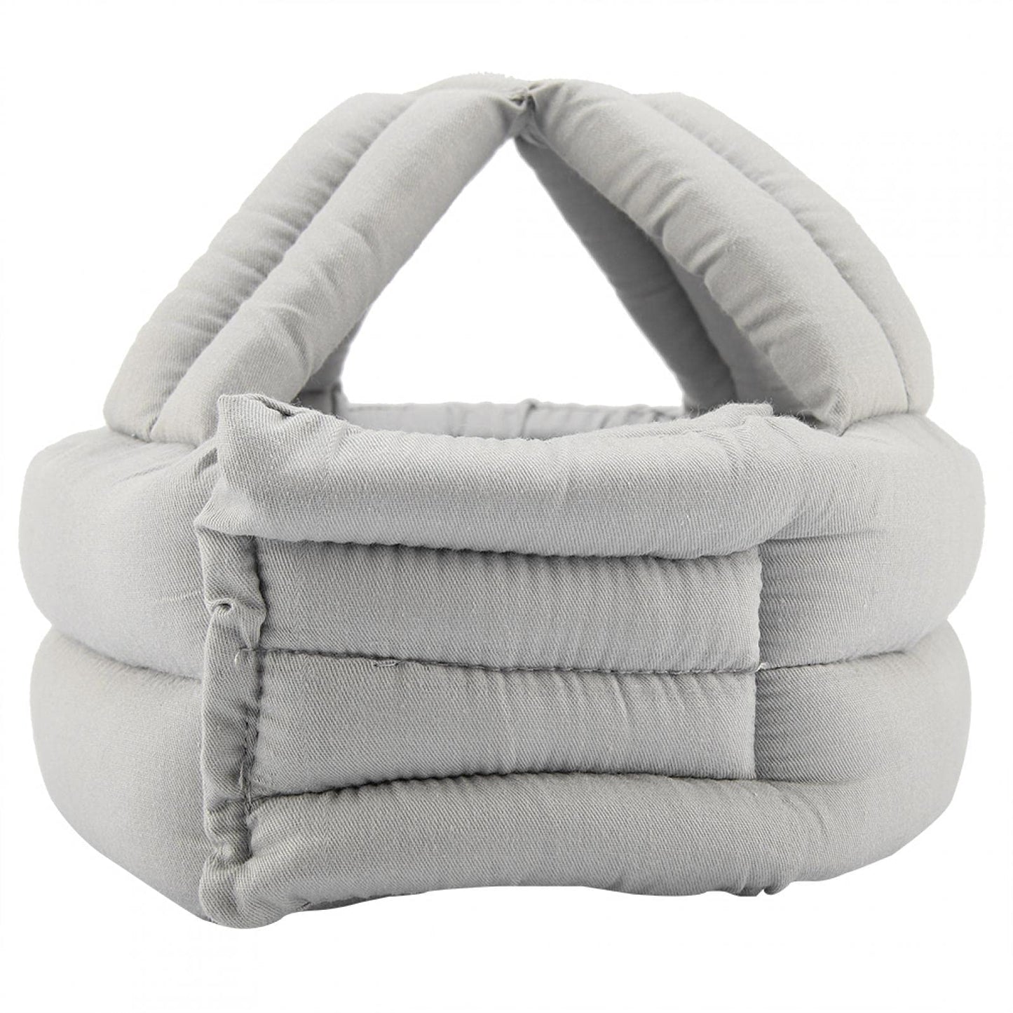 Anti-fall head protection helmet, protective hat for elderly individuals. Provides collision and fall protection. (Light gray top)