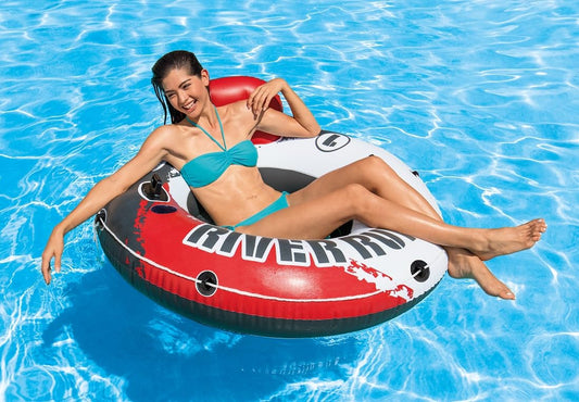 Intex 56825EU - Inflatable Swim Ring River Run, Vinyl, Multicolored, 135 cm.