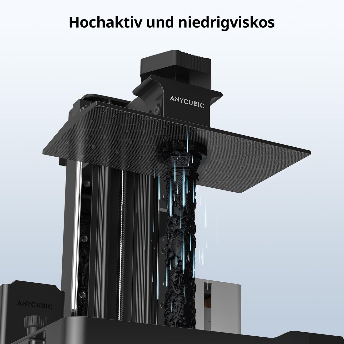 ANYCUBIC High Speed 2.0 3D Printer Resin, Highly active, low viscosity, and high liquid 3D resin, 170 mm/h ultra-high speed printing with Anycubic Photon Mono M7 Pro 3D Printer, Black, 1000g