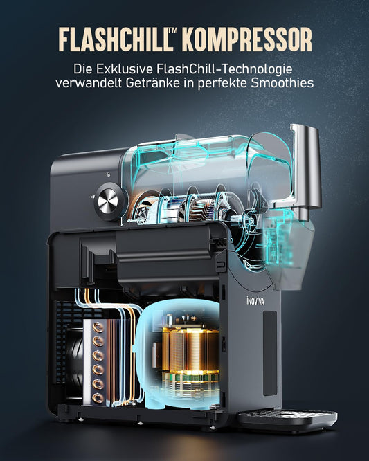 INOVIVA 2L Slush Machine, no ice needed, make slushies at home with self-cleaning, 5 preset modes, slushies, milkshakes, frappés & frozen cocktails (Updated)