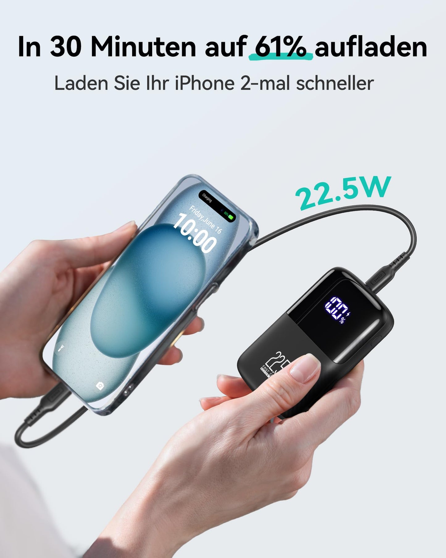 INIU Power Bank, 22.5W Fast Charging 10000mAh Portable Charger Small But Powerful, PD3.0 QC4.0 USB C Input & Output External Battery Pack for iPhone 17 16 15 14 13 12 Pro Max Mini Plus Samsung S23 AirPods iPad, etc.