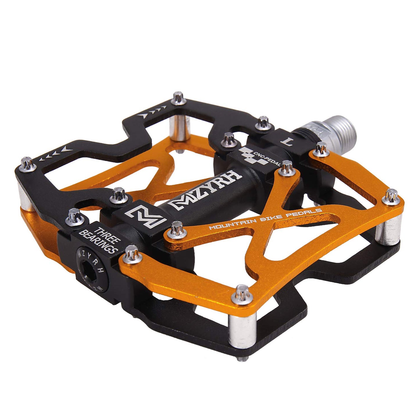 MZYRH mountain bike pedals, ultra strong colorful CNC machined aluminum alloy 9/16" spindle seal 3 bearing durable waterproof anti-dust