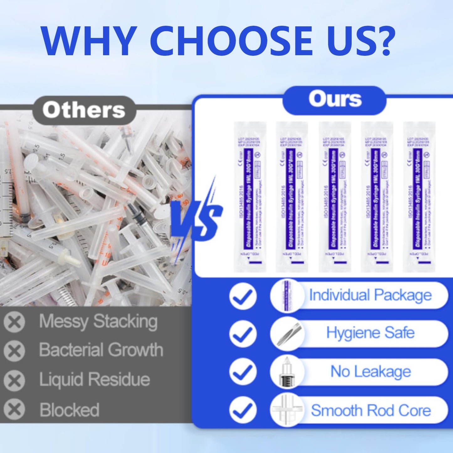 40 piece 1ml plastic tube syringes, multipurpose measuring tools, liquid measuring syringe with graduations, individually packed, for printing ink, liquid separation, dosage, pet.