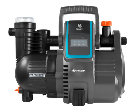 Gardena smart Pressure Pump Set: House water system controlled via app/tablet, includes smart gateway, pumping capacity 5000 l/h, dry-run protection, ceramic seal (19106-20)