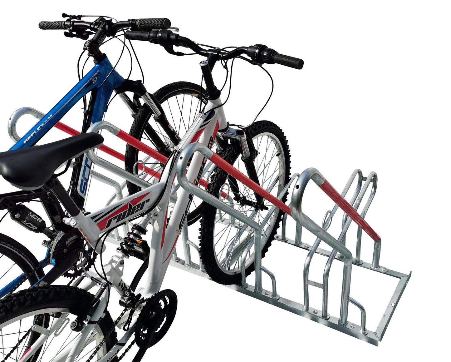 4-bike rack row parker leaning parker lean bar B-stock with theft protection