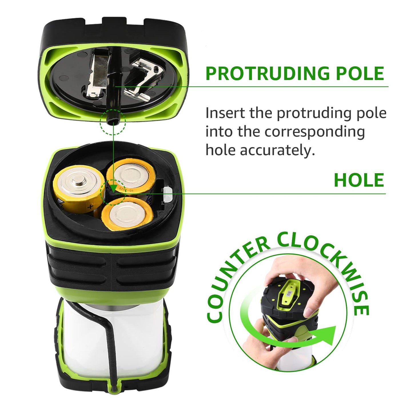 The LE LED camping lantern, ultra bright with 1000 lumens, 3 adjustable brightness levels, battery-powered emergency light for power outages, camping, emergencies, and more.