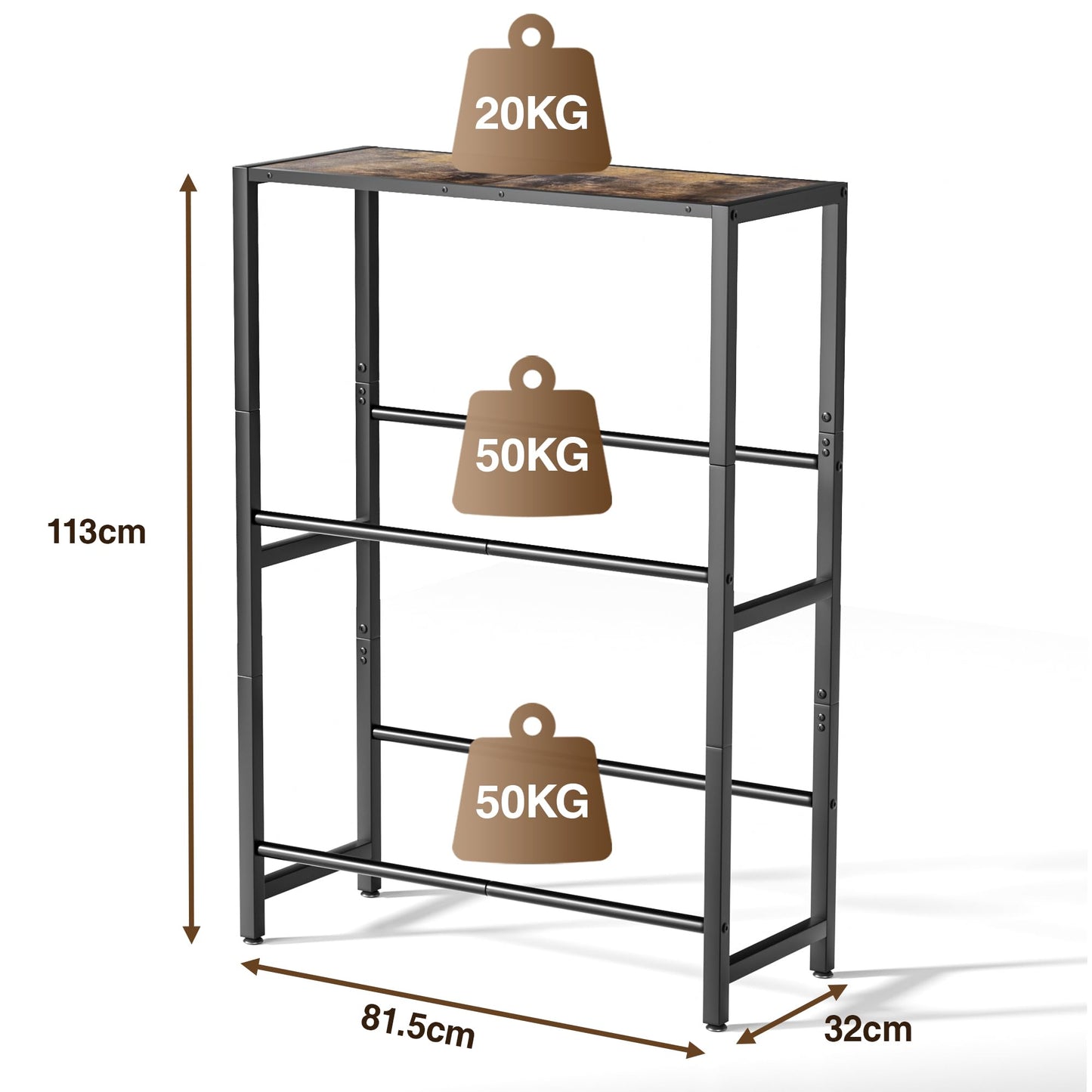 PickPiff 4 Crates Beverage Crate Rack with Shelf - Black Metal Drink Rack, Space-saving Crate Rack with 2 Levels for Beer, Fruit, Vegetables, Water - For Living Room, Kitchen & Basement, 4 Boxes