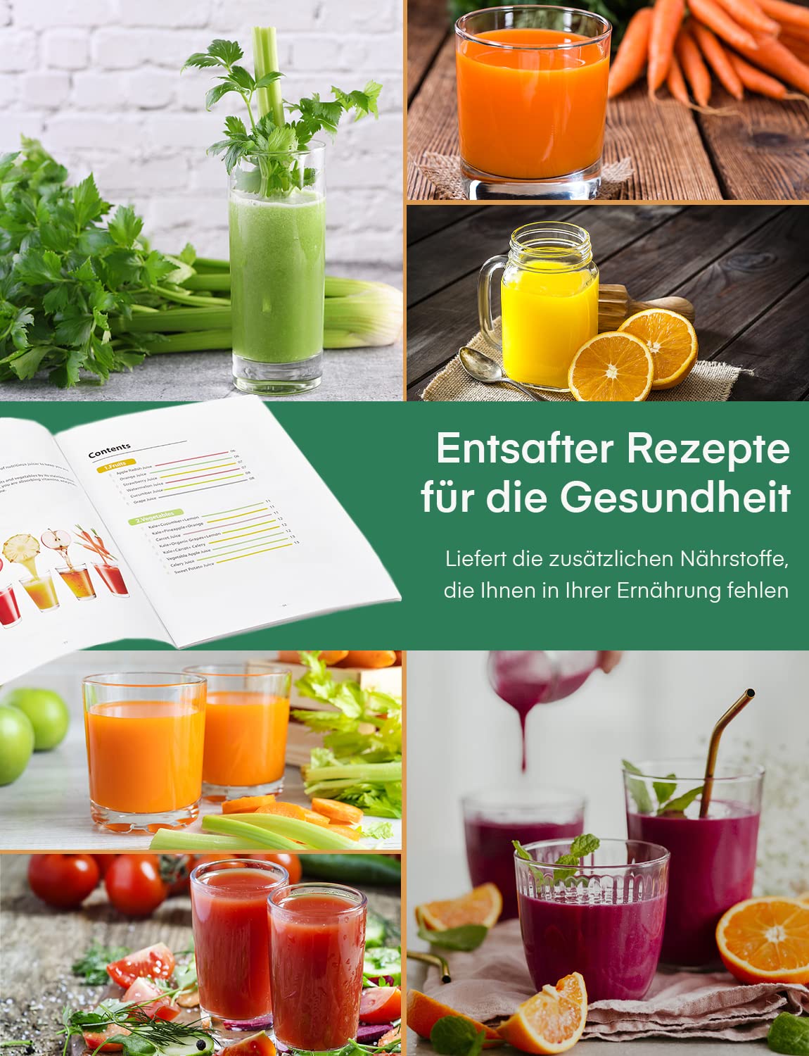 Julist Juicer for Vegetables and Fruits, Up to 800W Juicer with Large Feed Chute (65mm), 2 Speed Settings, Anti-Drip System & Anti-Slip Feet, Easy to use and clean 600W