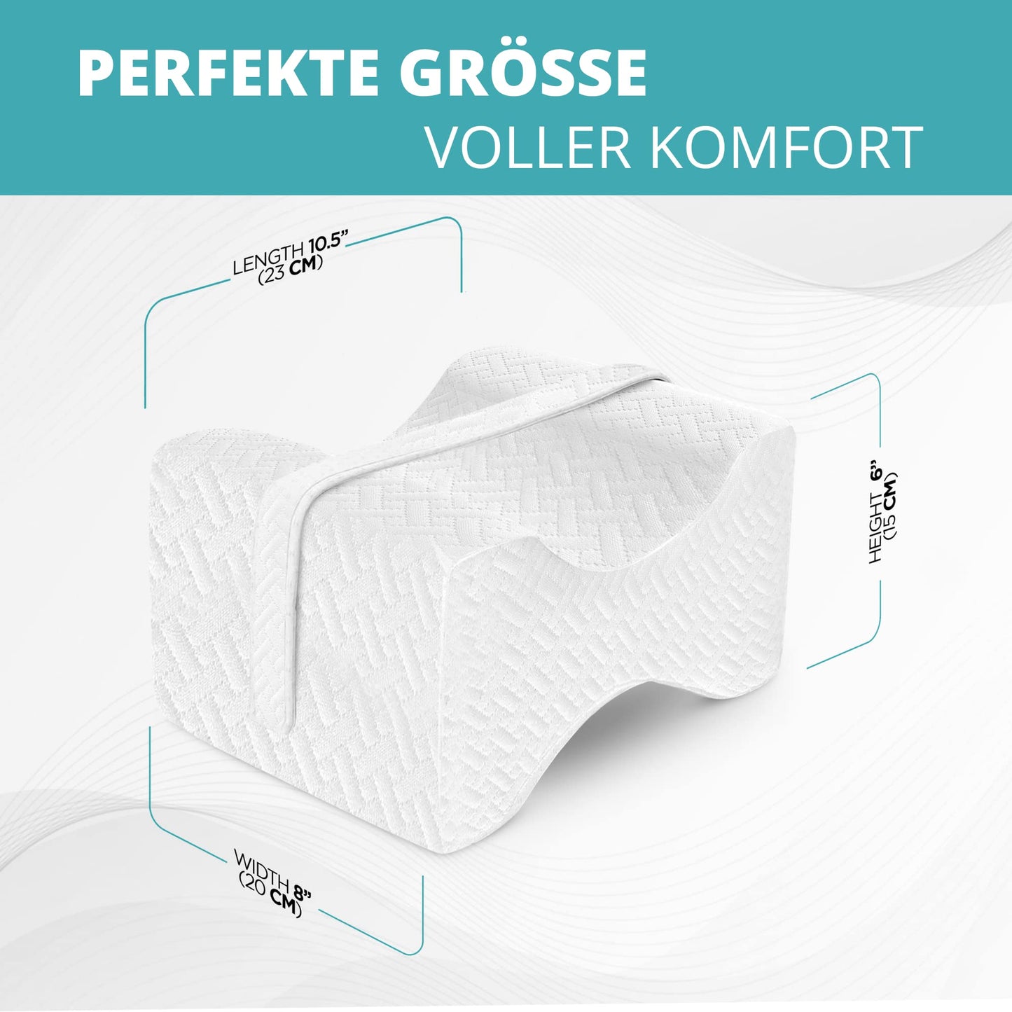 LANOA Relax knee pillow for side sleepers - ergonomic memory foam pillow for side sleepers - orthopedic leg pillow for side sleepers.